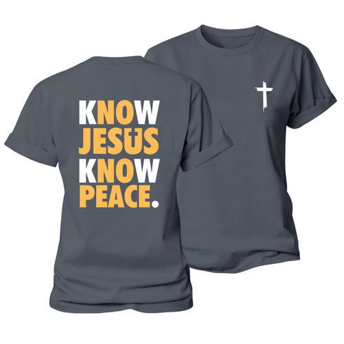 Women's Know Jesus Know Peace Cotton T-Shirt